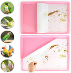 Firdnyohs disposable absorbent bird cage pads in white