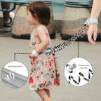 Toddler wearing Accmor anti lost wrist link at a public park