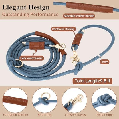 Tails And Tales waist dog belt configuration showing heavy duty buckle closure.