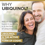 Qunol Ubiquinol CoQ10 dietary supplement packaging back label