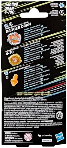 Authentic Beyblade X packaging for Dagger Dran 4-70Q