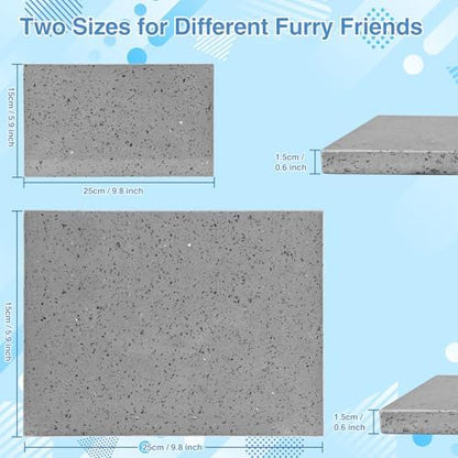 Chinchilla Cooling Stone Durable Cool Down Easy Clean in Hot Summer for Rabbit Hamster Guinea Pig Chinchilla Kitten Small Animals Spots of Dark Grey - Image 4