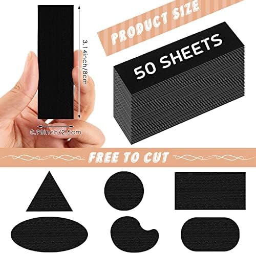 Black moleskin fabric tape strips showing adhesive backing for foot protection