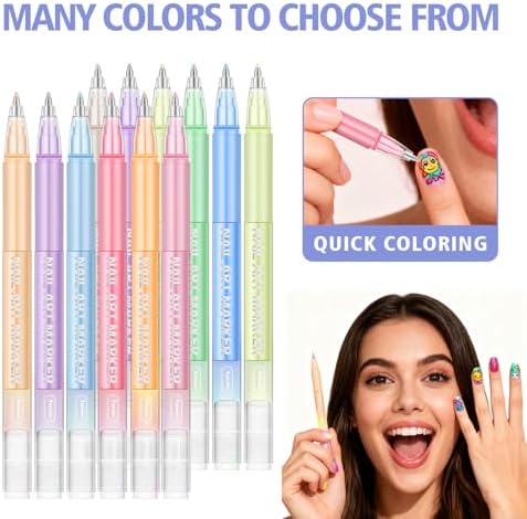 Artist using Zacueeocy nail art pen for delicate line work