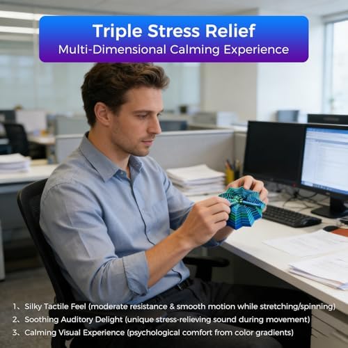 Handheld 3D printed stress relief star in motion
