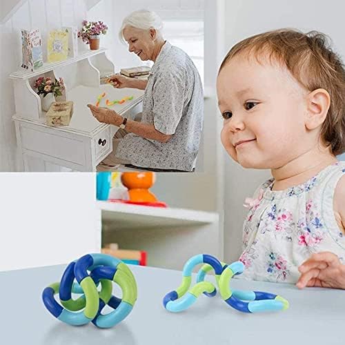 Children holding colorful twisty sensory fidget chains