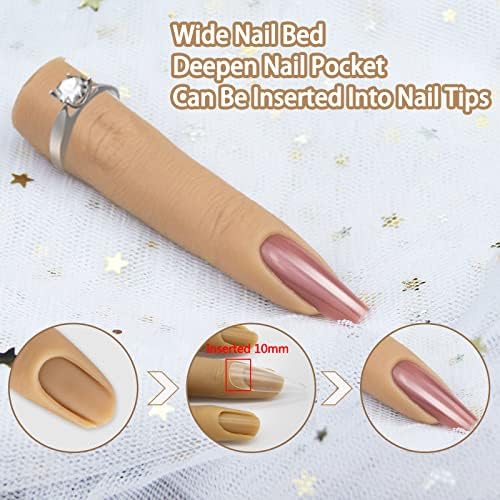 Detailed view of nail bed on Ppvwey silicone training finger