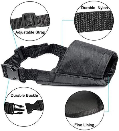 Close up view of the breathable mesh material on the ewinever safety muzzle