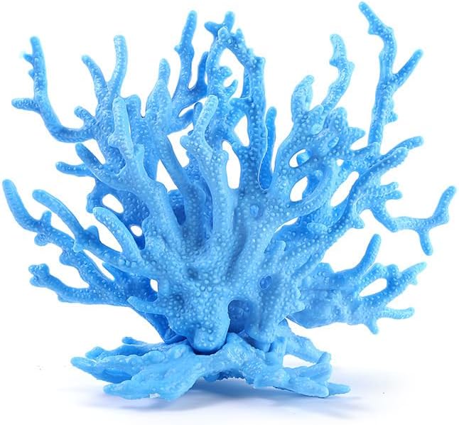 WEKVLPTH artificial aquarium coral ornament front view blue fish tank decoration