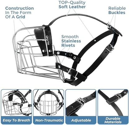 Detailed view of the metal cage construction for dog safety