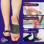 Breathable neoprene material detail of Axel USA wearable arch support brace.