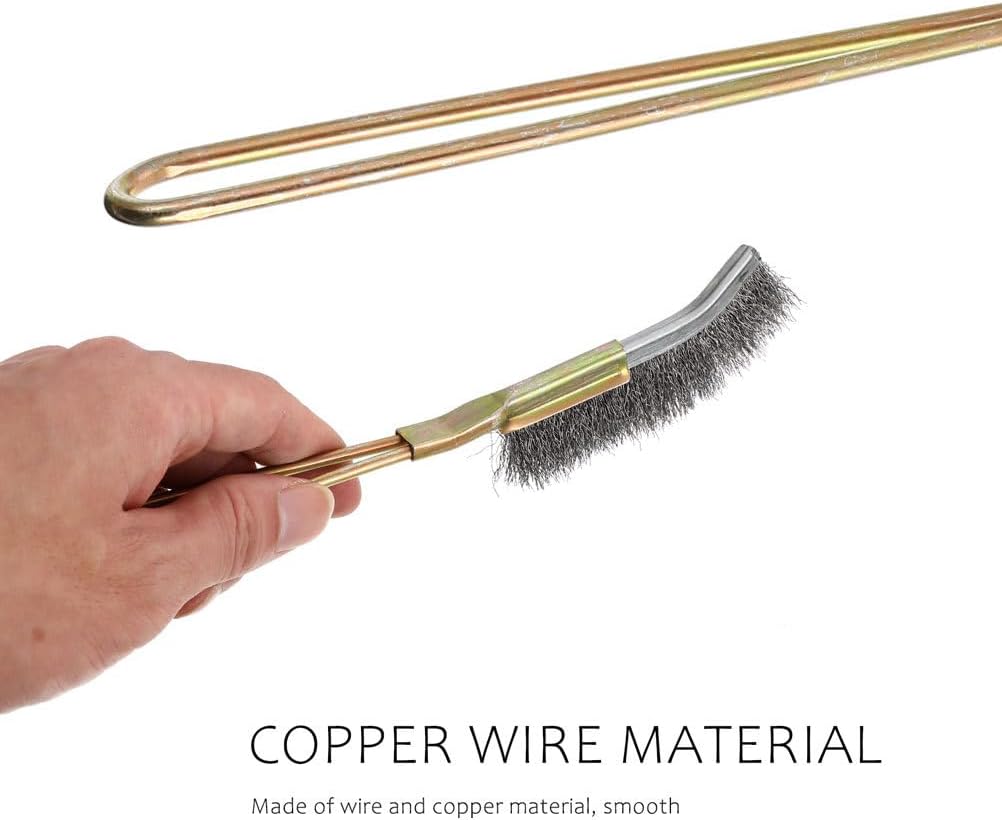 Angoily heavy duty wire bristle brush for bird cage corner cleaning