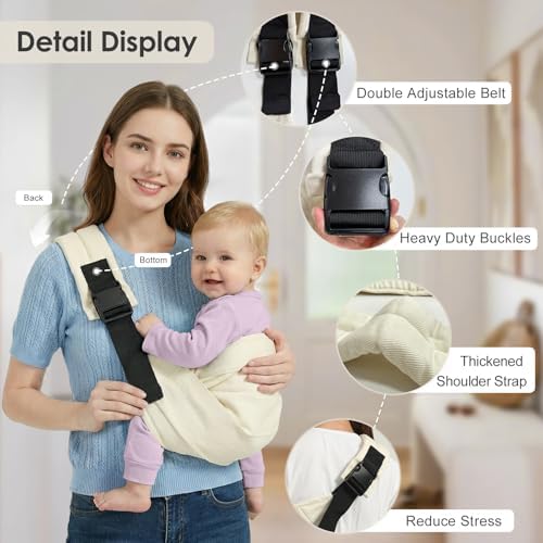 Shiaon baby sling wrap showcasing the premium breathable cotton fabric texture.