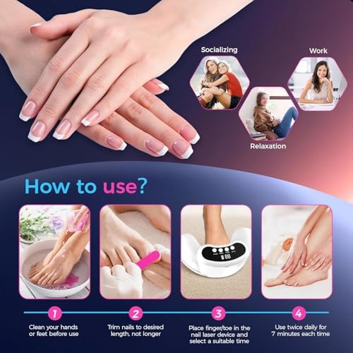 OMNIGAG nail therapy device being used on a hand for fingernail restoration