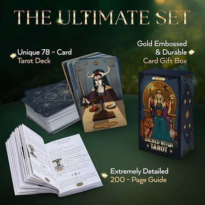 Detailed view of hand-drawn illustrations on Wyspell tarot cards