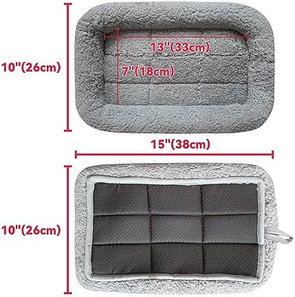 Enjoying Cat Mat Bed 10" x 15" Pet Bed with Pillow Around for Puppy Kitten Curled Sleeping Beds for Carrier/Crate Small Dog Cushion, Anti Skid Bottom, Small - Image 4