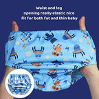 BISENKID plastic diaper covers toddler potty training underwear elastic waist close up