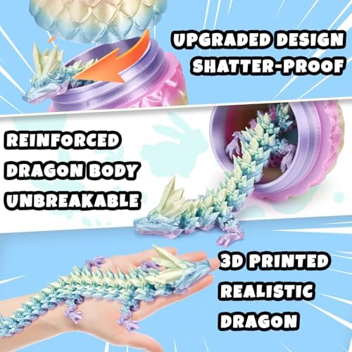 Close up detail of 3D printed dragon articulated body