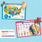Packaging of the authentic USA imported Simply Magic 5 piece educational placemat set for toddlers