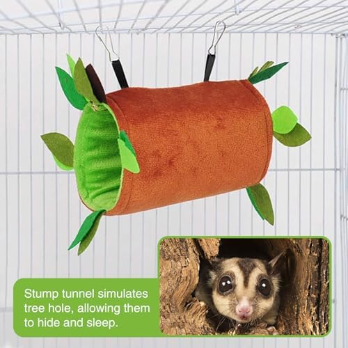 Hamiledyi plush triangle hammock for sugar gliders