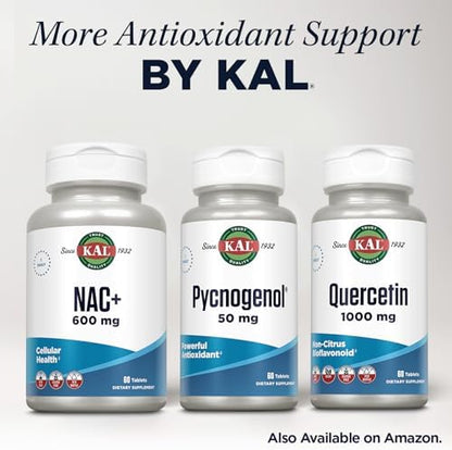 Securely sealed bottle of KAL Pycnogenol dietary supplement for premium Indian wellness.