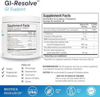 Biotics Research GI Resolve ingredient and supplement facts label