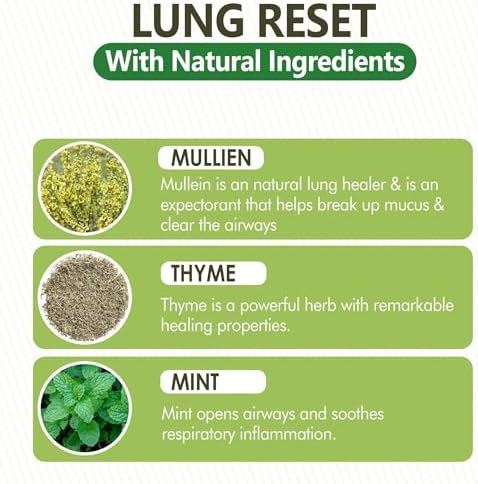 Nicotine free herbal diffuser with mullein thyme and mint ingredients