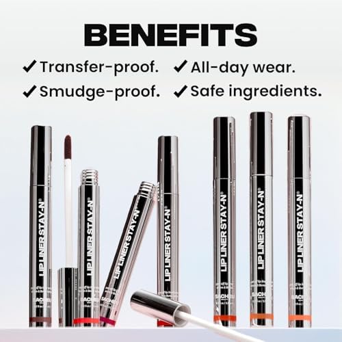 Sacheu Lip Liner STAY-N Peel Off Lip Stain â€” Long Lasting Waterproof Lip Tint with Hyaluronic Acid & Vitamin E â€” Transfer Proof Matte Finish, Vegan & Cruelty-Free (HEY-zel) - Image 5
