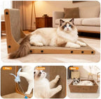 Goosheep 22 inch cat scratching post packaging contents including installation tools and step by step assembly components.