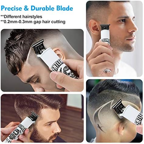BESTBOMG rechargeable mens trimmer highlighting the premium finish and professional cutting head