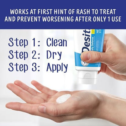 Desitin diaper rash cream portable tube being placed in a diaper bag