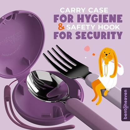 Bentoheaven reusable travel cutlery in storage case