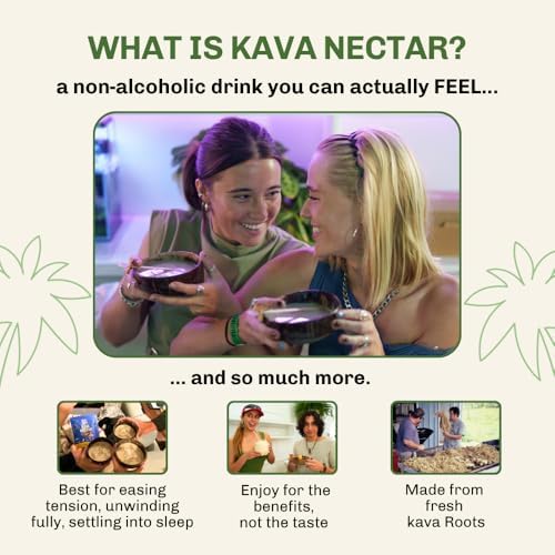 Kavahana ceremonial grade instant kava powder next to a traditional mixing whisk setup