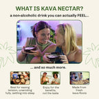 Kavahana ceremonial grade instant kava powder next to a traditional mixing whisk setup