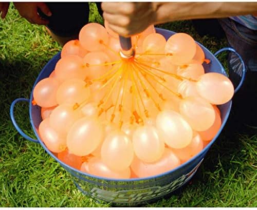 ZURU outdoor water toy stems connected to a garden hose nozzle filling multiple balloons simultaneously