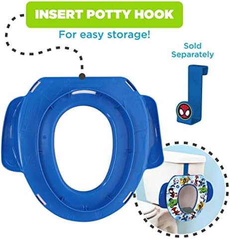 Lightweight toddler step stool with non-skid surface texture from the Ginsey Spidey bathroom set