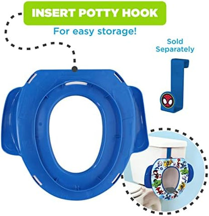 Lightweight toddler step stool with non-skid surface texture from the Ginsey Spidey bathroom set