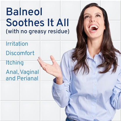 Back label of Balneol lotion showing USA manufacturing details and ingredients.