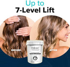 Dust free hair bleaching powder by UB Brands showing application instructions