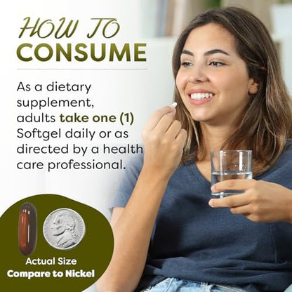 Flaxseed oil 1000mg 240 softgels bottle back label showing complete supplement facts