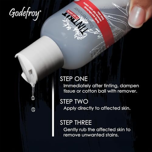 Aloe vera infused hair color stain remover by Godefroy for eyebrows and beard skin cleanup