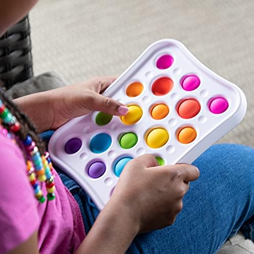 Close up view of the food-grade silicone bubbles on the authentic development toy.