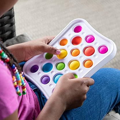 Close up view of the food-grade silicone bubbles on the authentic development toy.