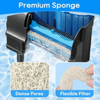 Demonstration of rinsing the ammonia remover cartridge under cool tap water before setup.