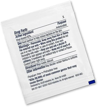 Purell Hand Sanitizing Wipes, Alcohol Formula, Fragrance Free, 300 Count Individually Wrapped Hand Wipes - 9020-06-EC - Image 8