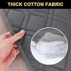 PrinceDeco waterproof dog blanket protecting a vehicle back seat during travel.