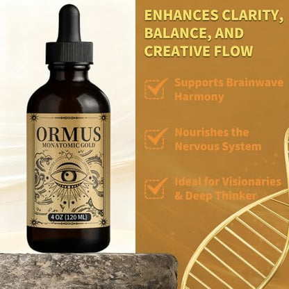 Ljoqm Ormus Gold Oil monoatomic minerals label detail