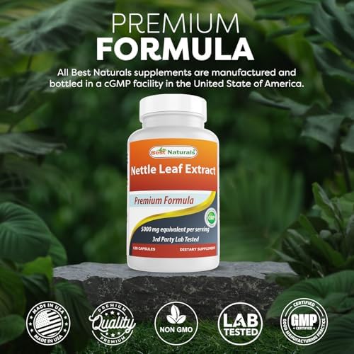 Best Naturals 5000 mg equivalent nettle leaf wellness capsules dietary breakdown