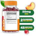 Side angle of Lifeable berry flavored zinc supplement showcasing vegetarian and gluten free labels