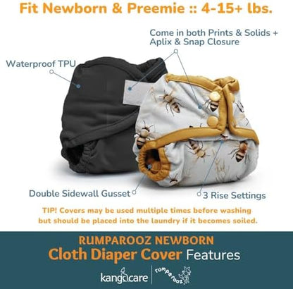 Side profile of Rumparooz double leg gusset diaper cover